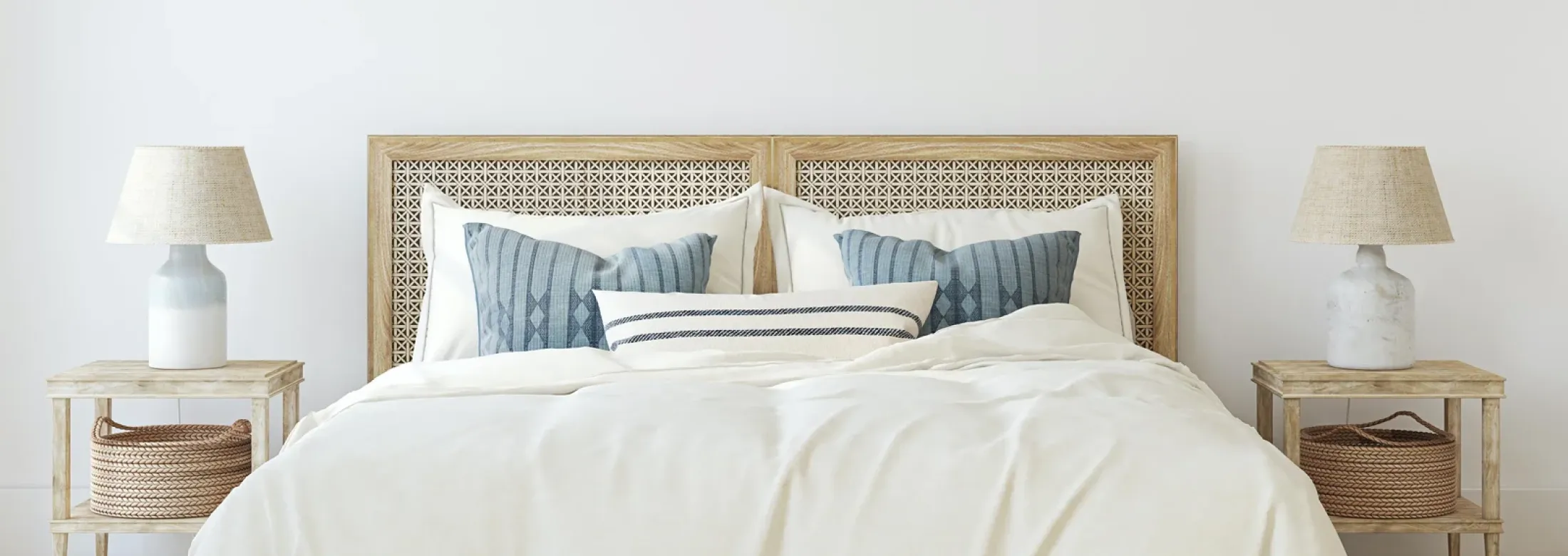 bed in a nice clean room